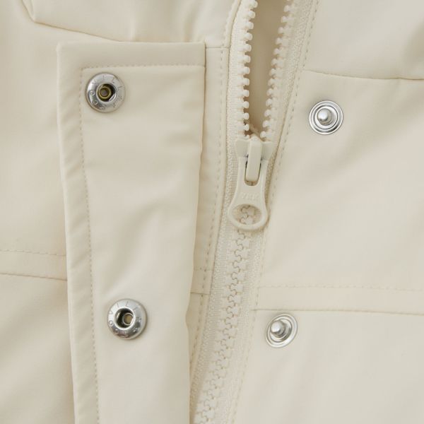 ピースフィットウォーム　保温中わたボリュームフードロングコート