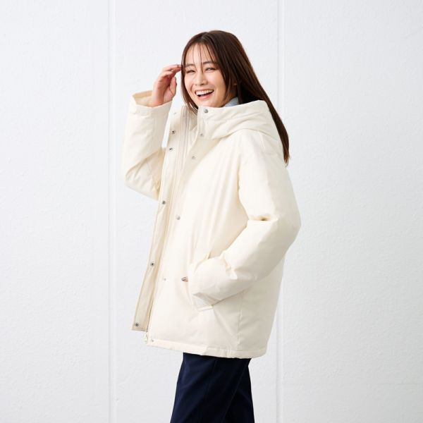 ピースフィットウォーム　保温中わたボリュームフードブルゾン