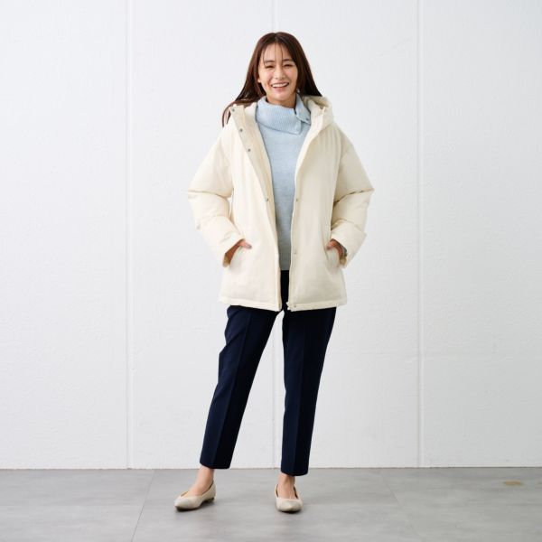 ピースフィットウォーム　保温中わたボリュームフードブルゾン