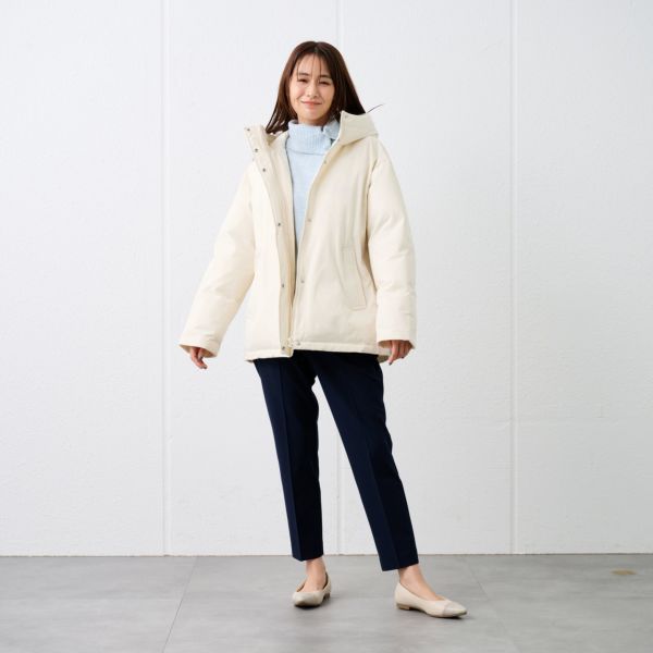 ピースフィットウォーム　保温中わたボリュームフードブルゾン