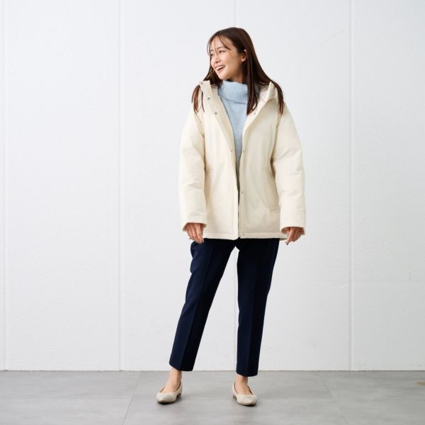 ピースフィットウォーム　保温中わたボリュームフードブルゾン