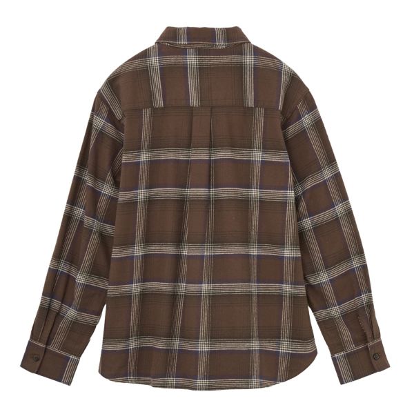 【てまラク】フランネル長袖レギュラーシャツ