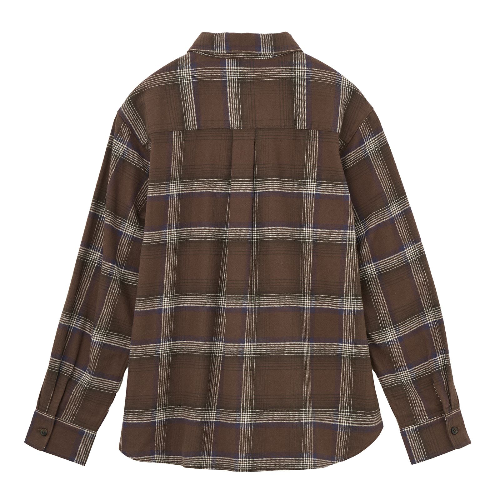 【てまラク】フランネル長袖レギュラーシャツ