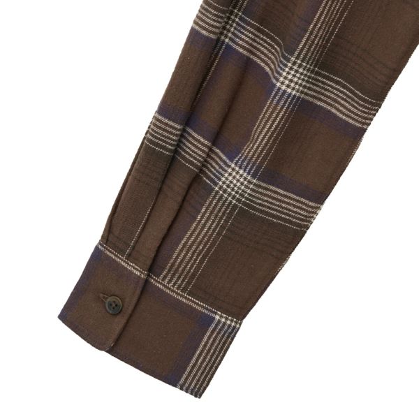 【てまラク】フランネル長袖レギュラーシャツ