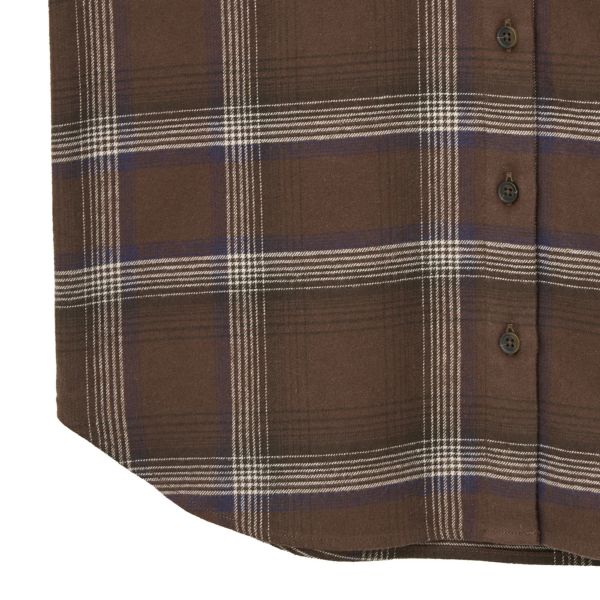 【てまラク】フランネル長袖レギュラーシャツ