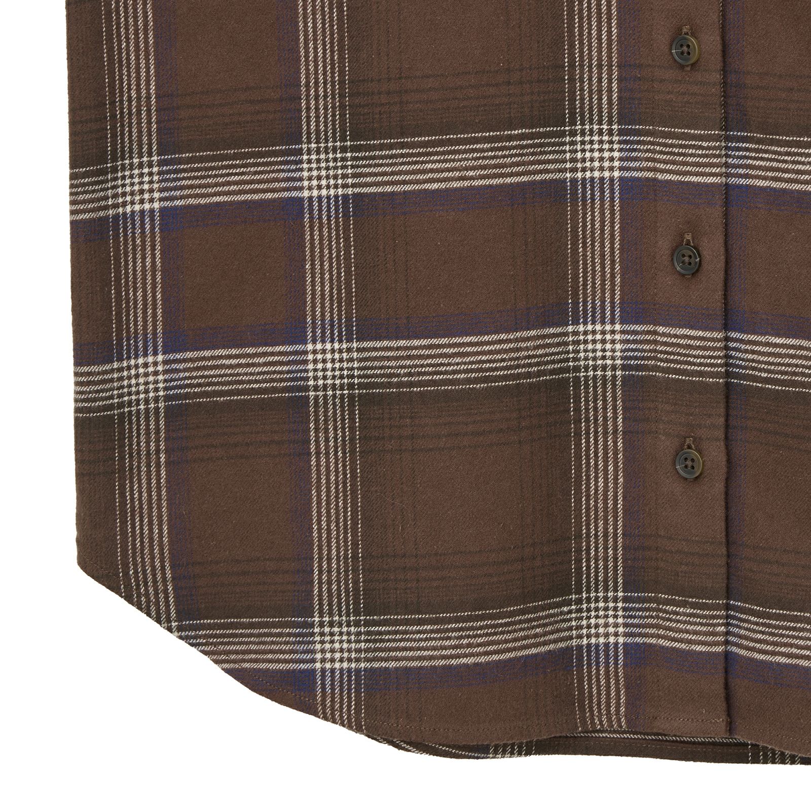 【てまラク】フランネル長袖レギュラーシャツ