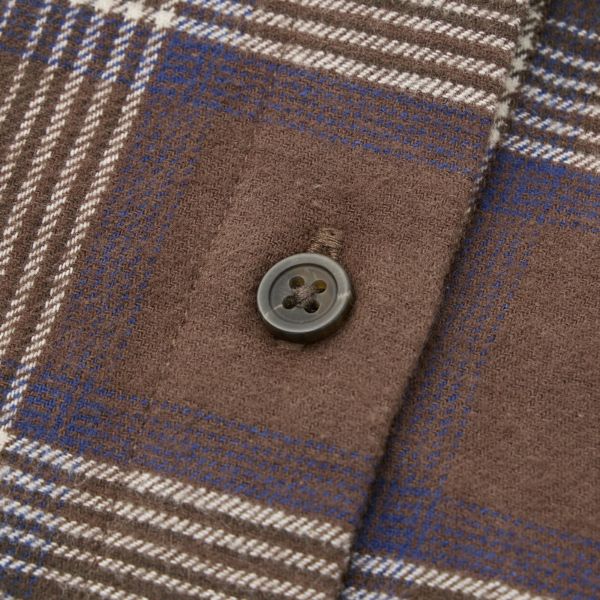 【てまラク】フランネル長袖レギュラーシャツ