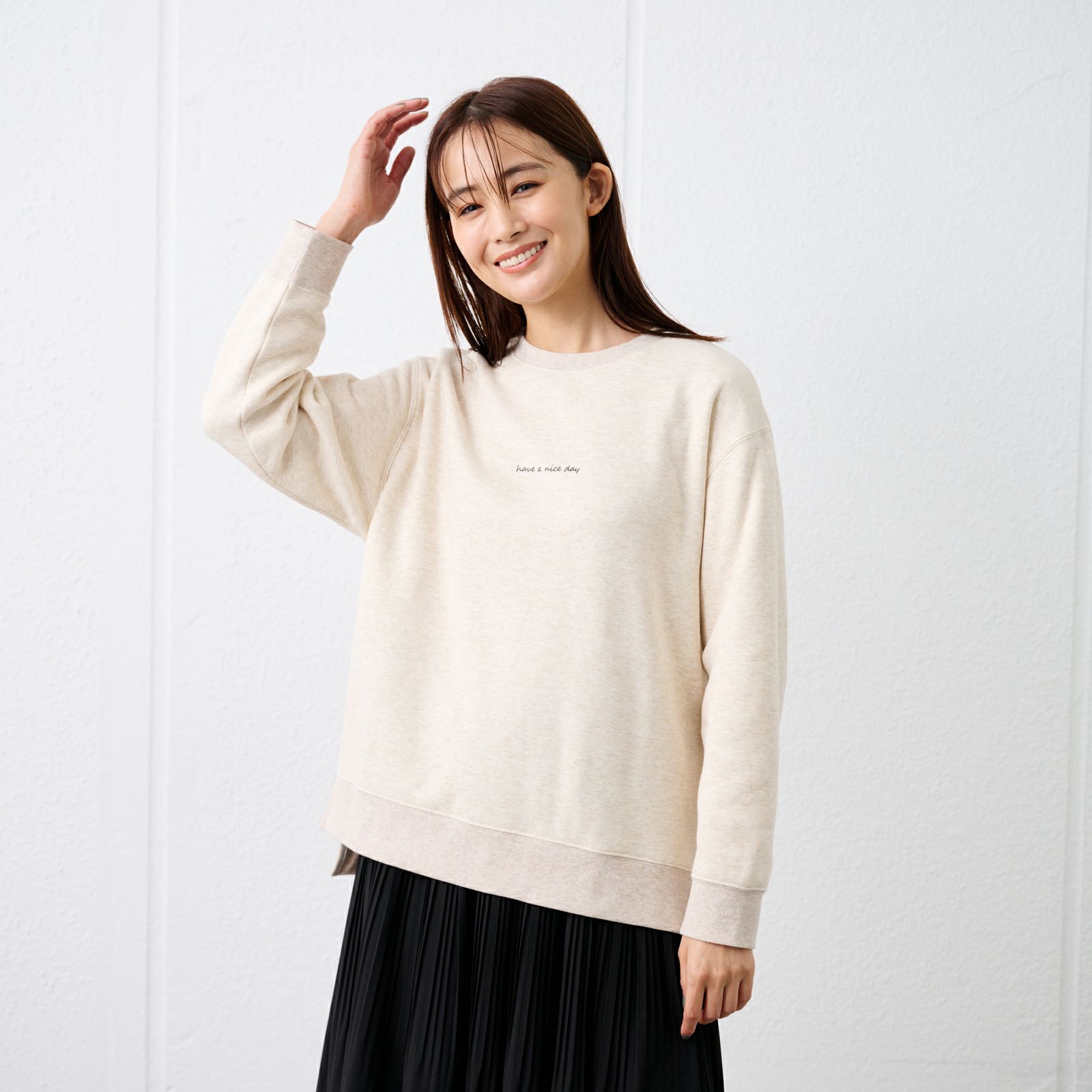 裏起毛プルオーバー