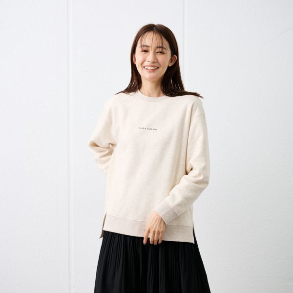 裏起毛プルオーバー