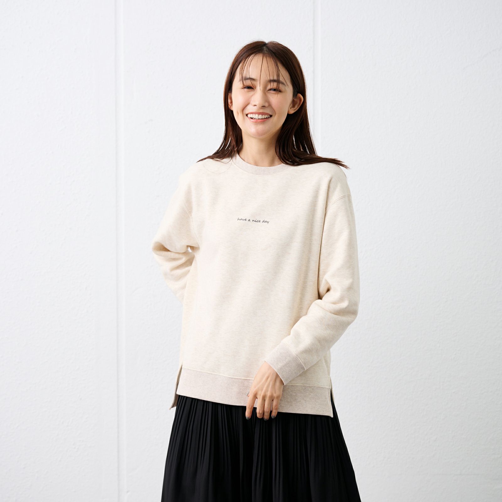 裏起毛プルオーバー