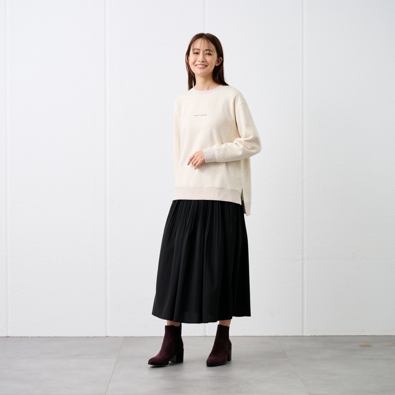 裏起毛プルオーバー