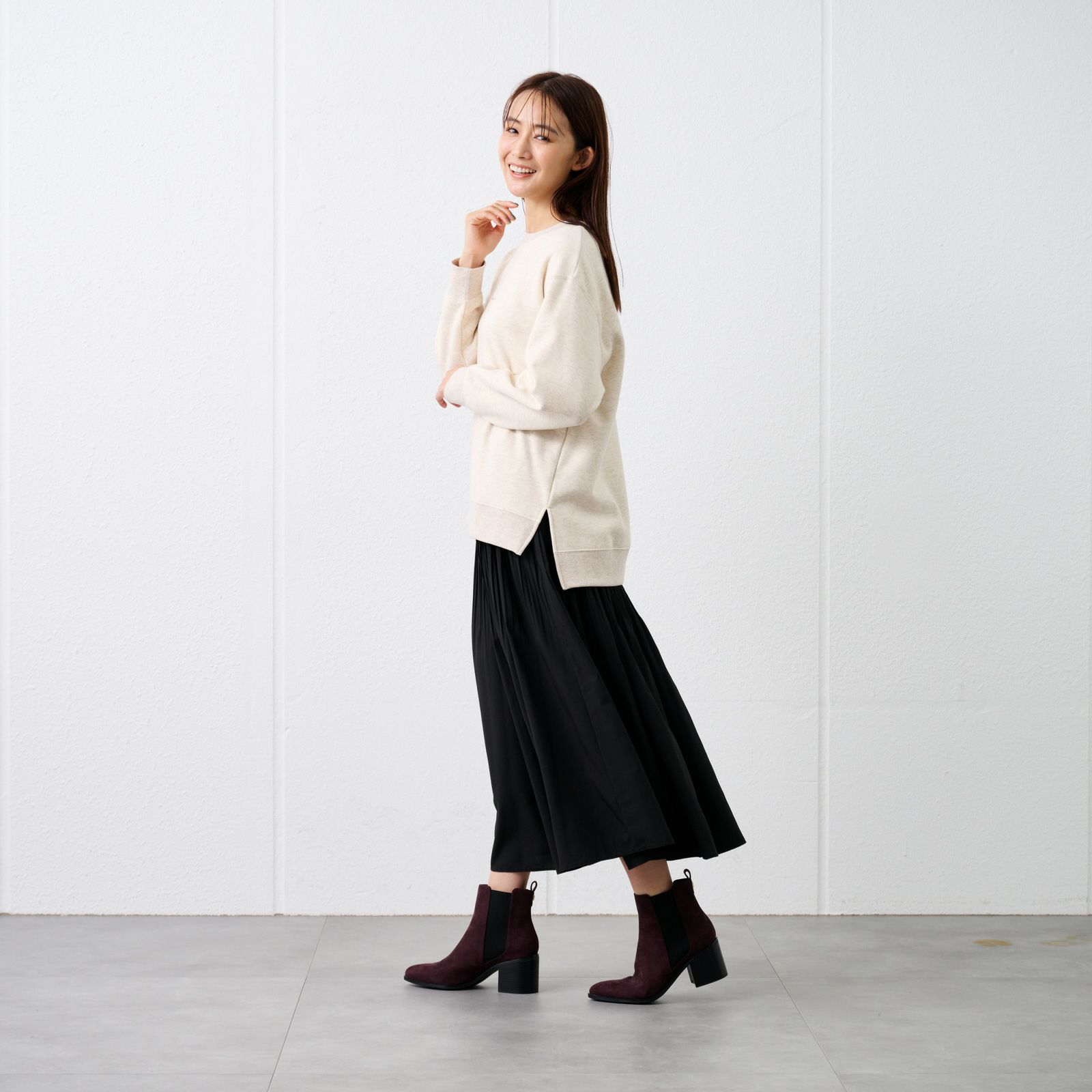 裏起毛プルオーバー