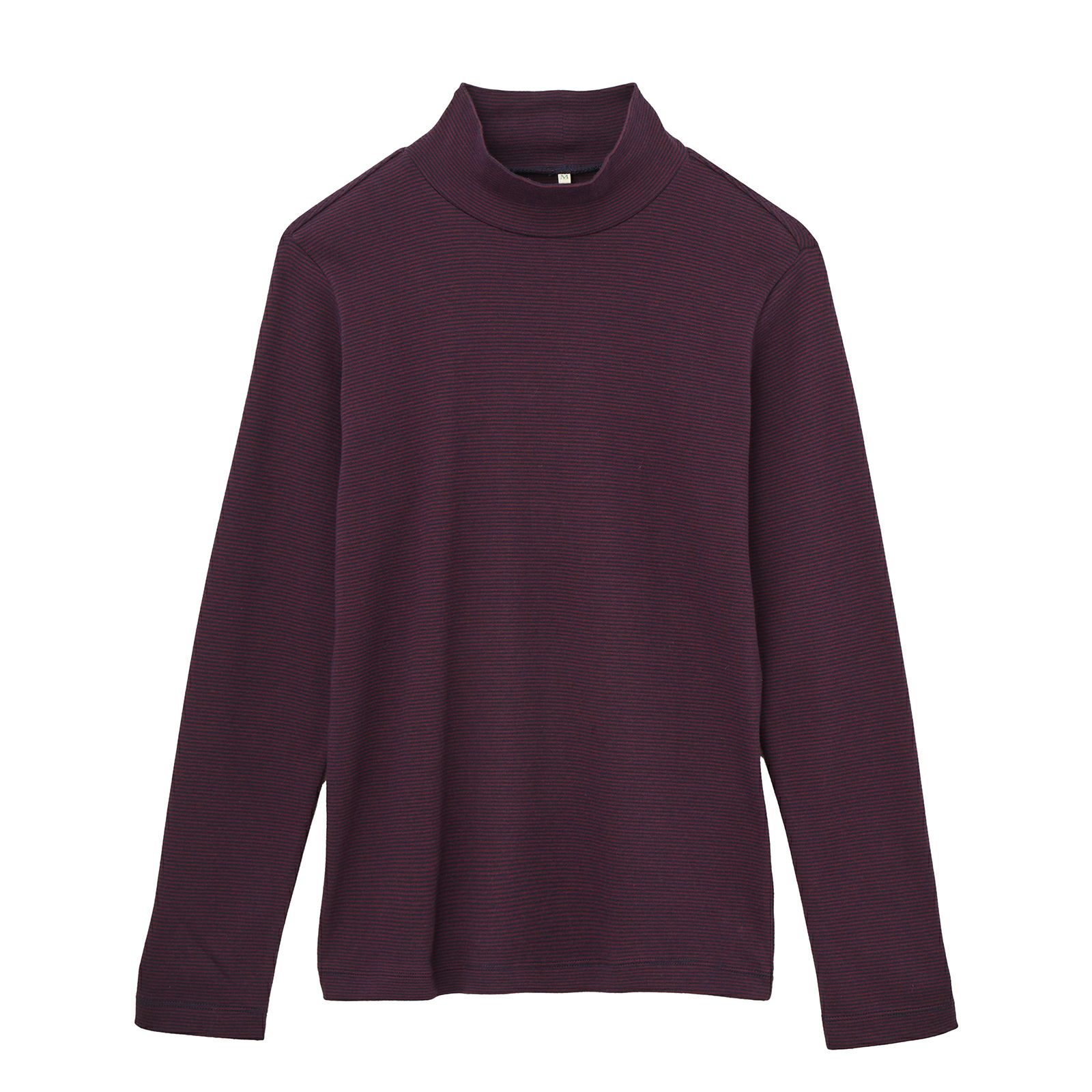 コットン１００起毛　ハイネック長袖Tシャツ