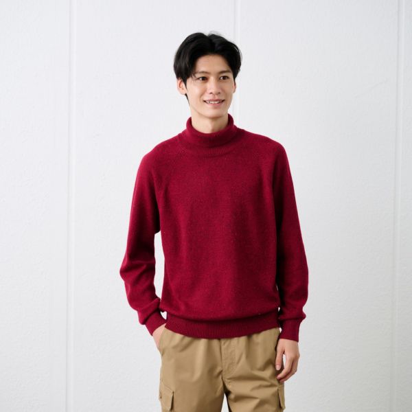 ネップヤーン　タートルネックプルオーバー