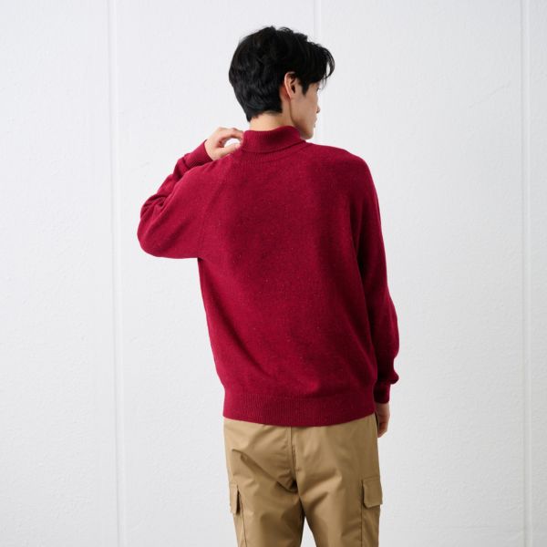 ネップヤーン　タートルネックプルオーバー