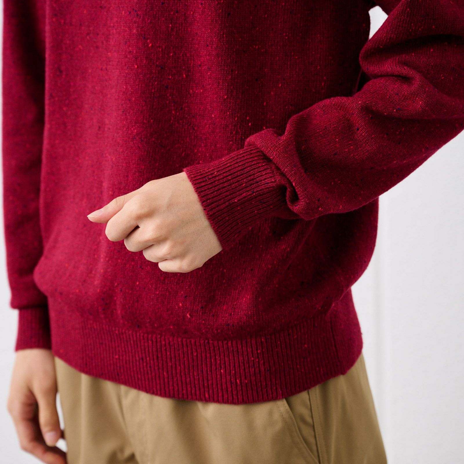 ネップヤーン　タートルネックプルオーバー