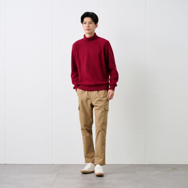 ネップヤーン　タートルネックプルオーバー