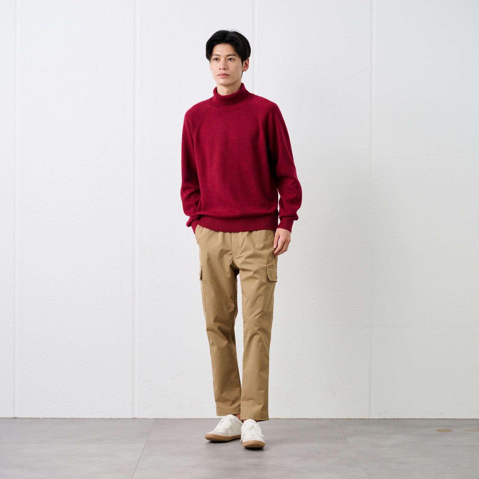 ネップヤーン　タートルネックプルオーバー