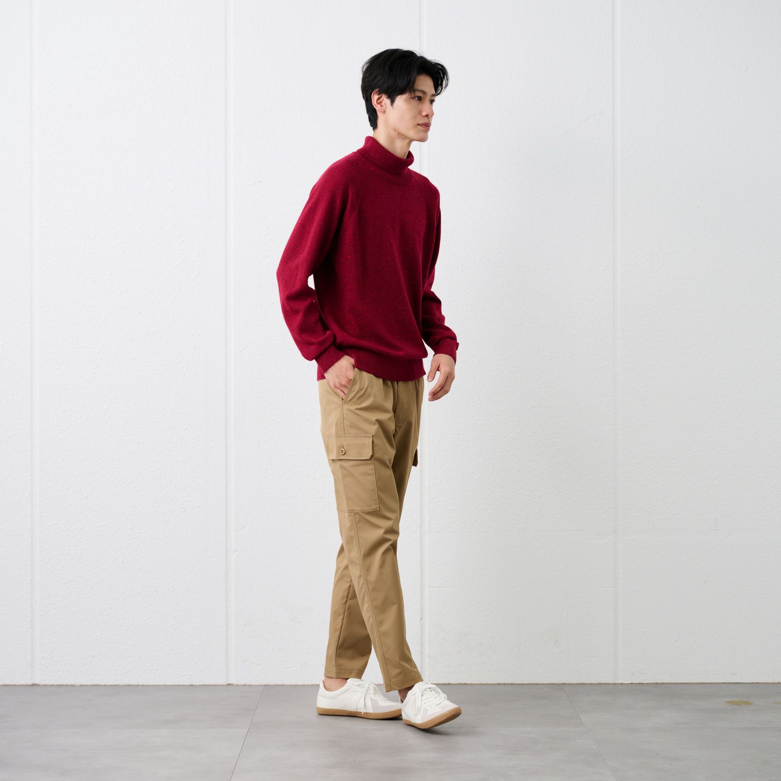 ネップヤーン　タートルネックプルオーバー