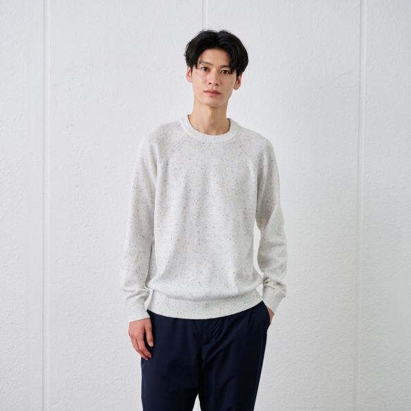 ネップヤーン　クルーネックプルオーバー