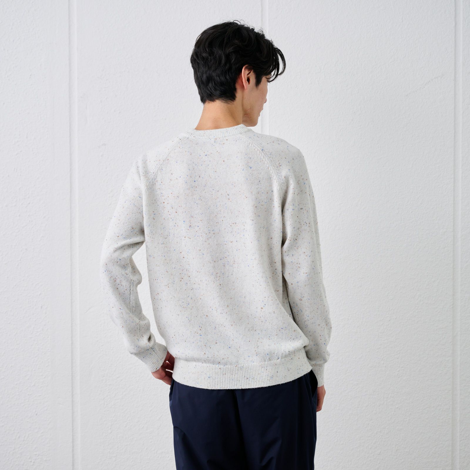 ネップヤーン　クルーネックプルオーバー