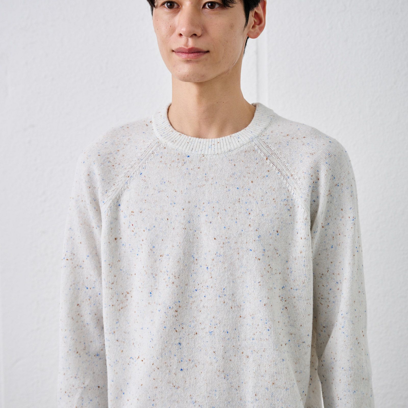 ネップヤーン　クルーネックプルオーバー