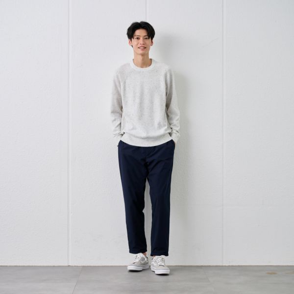 ネップヤーン　クルーネックプルオーバー