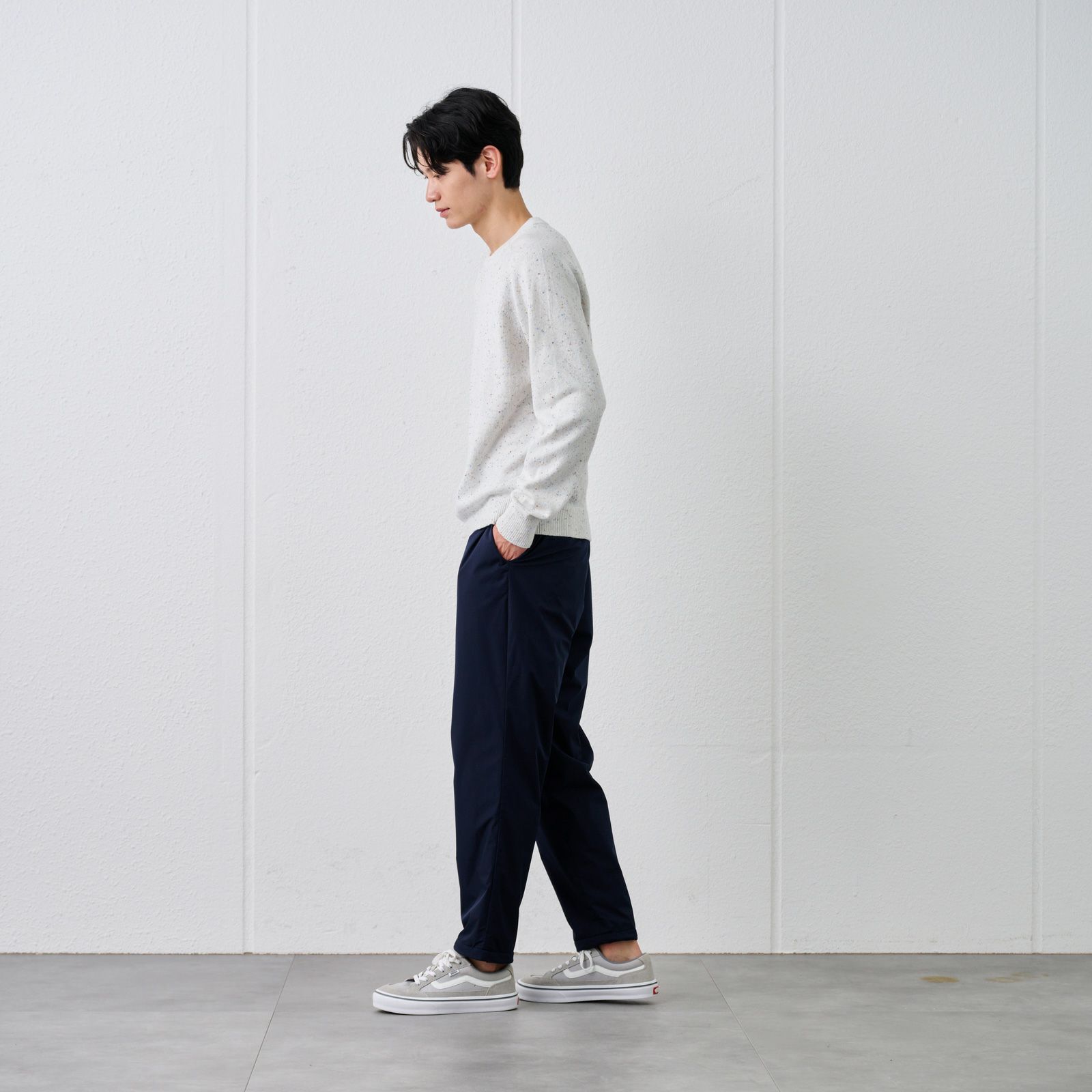 ネップヤーン　クルーネックプルオーバー