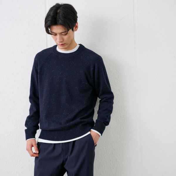 ネップヤーン　クルーネックプルオーバー