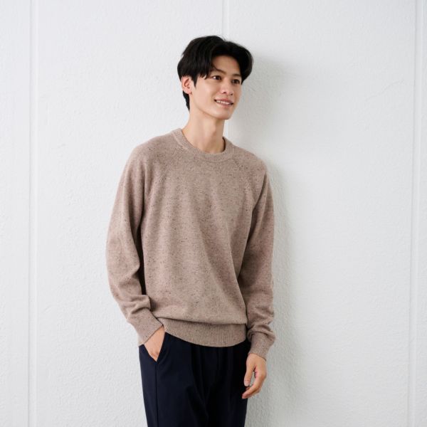 ネップヤーン　クルーネックプルオーバー