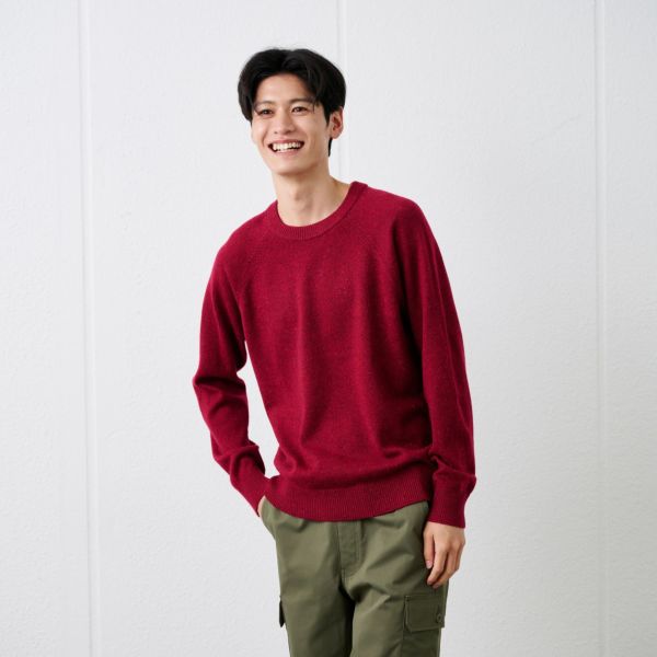 ネップヤーン　クルーネックプルオーバー
