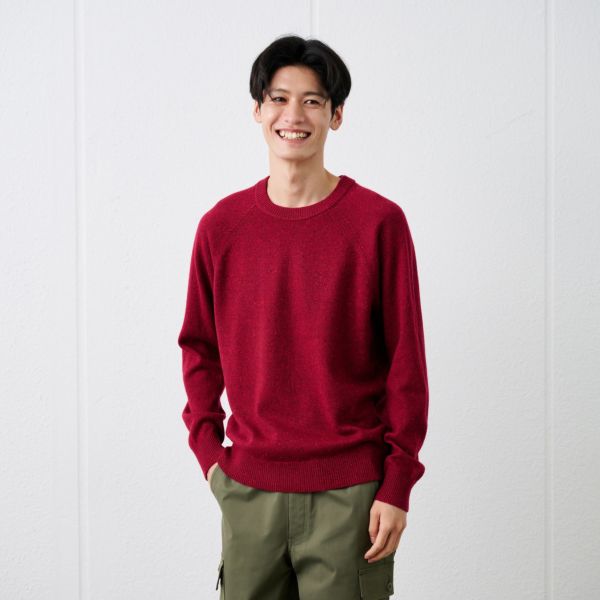 ネップヤーン　クルーネックプルオーバー