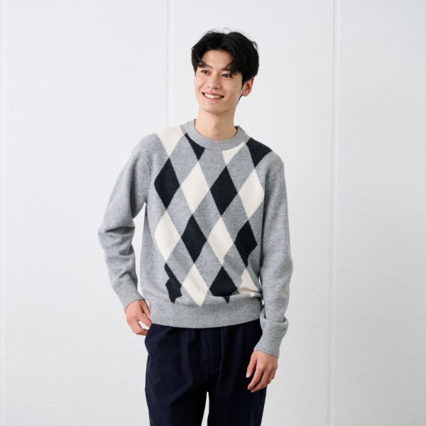 ブラッシュヤーン　クループルオーバーアーガイル