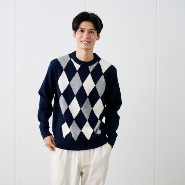 ブラッシュヤーン　クループルオーバーアーガイル