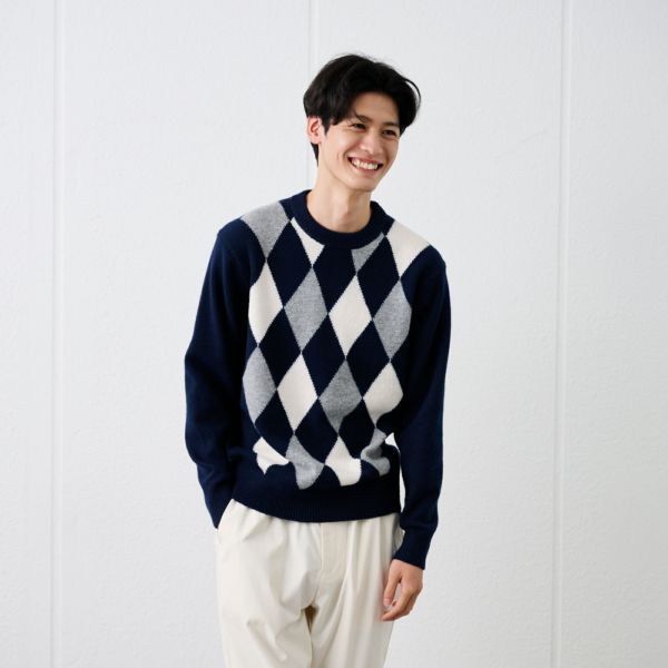 ブラッシュヤーン　クループルオーバーアーガイル