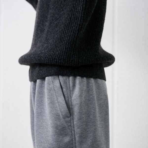 ブラッシュヤーン　片畦ハーフジッププルオーバー