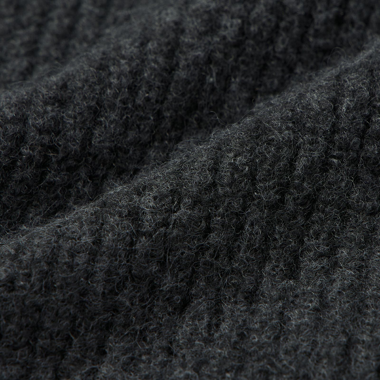 ブラッシュヤーン　片畦ハーフジッププルオーバー