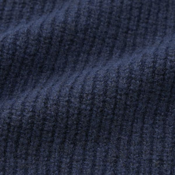 ブラッシュヤーン　片畦ハーフジッププルオーバー