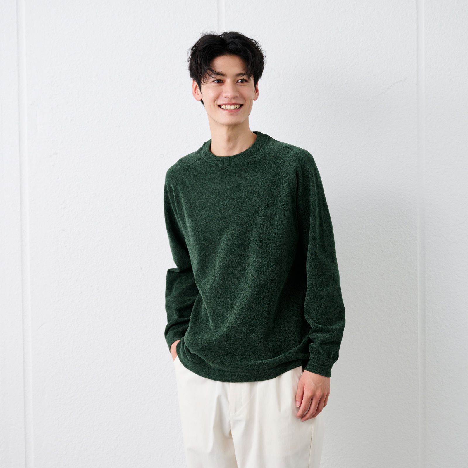 ハイゲージモール　モックネックプルオーバー