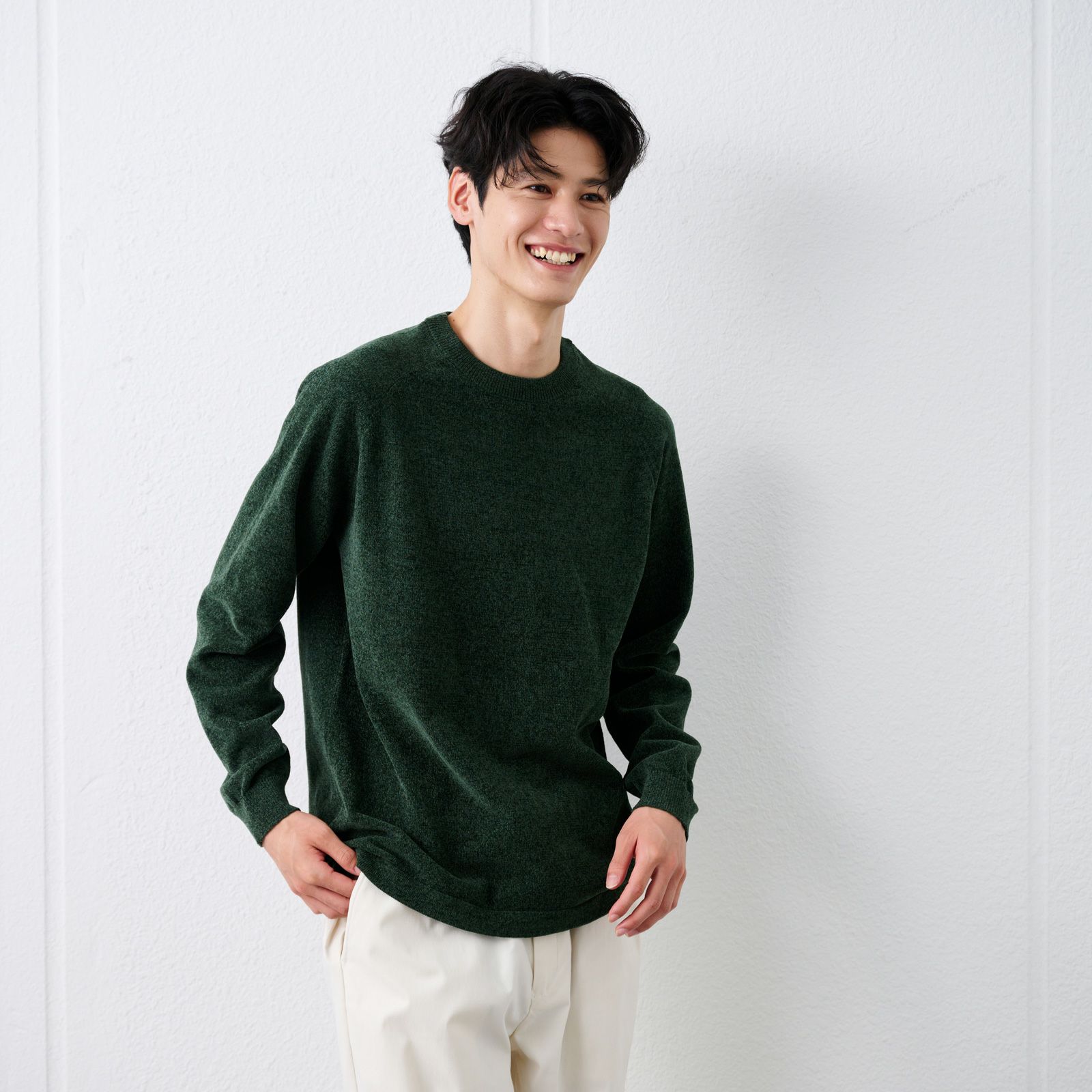 ハイゲージモール　モックネックプルオーバー