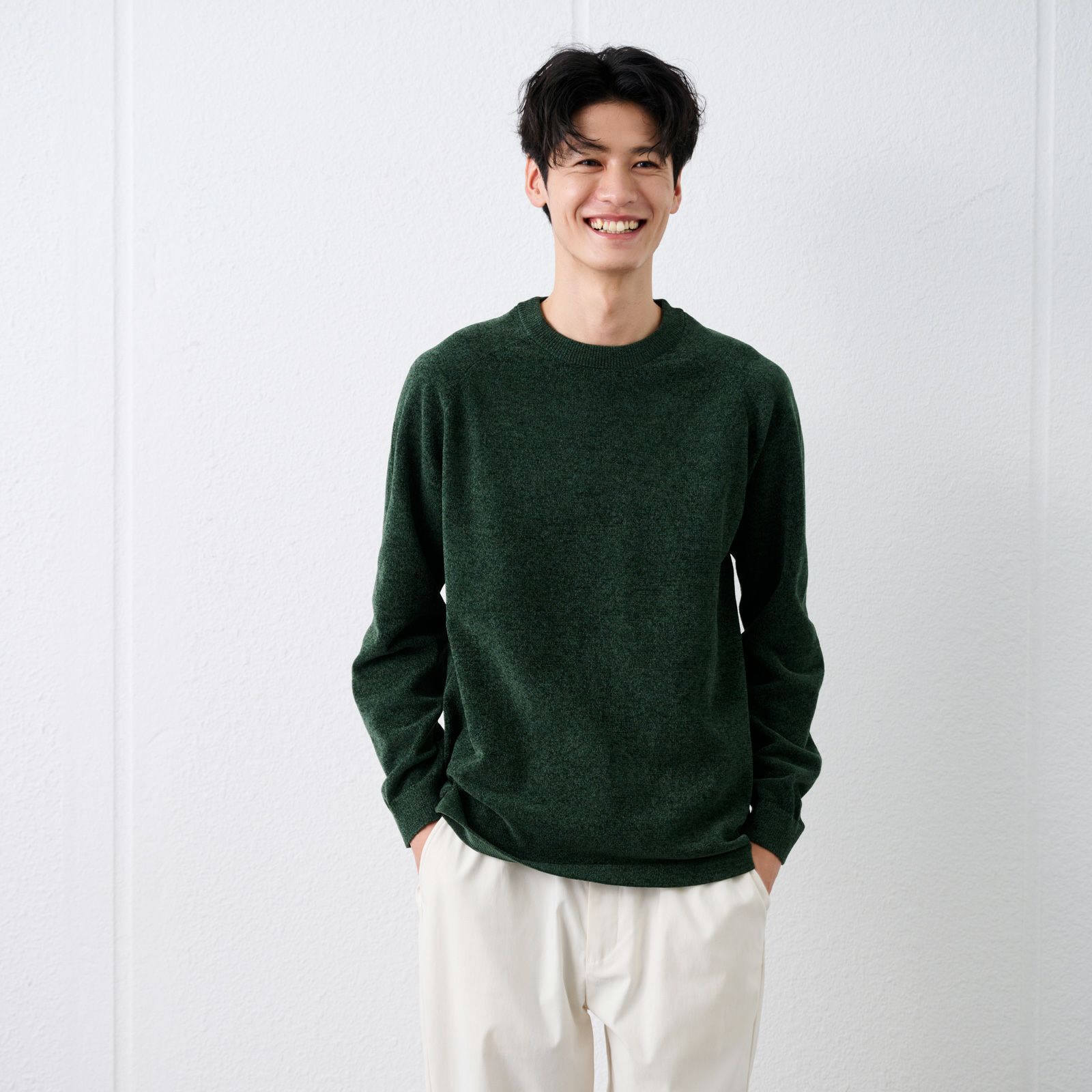 ハイゲージモール　モックネックプルオーバー
