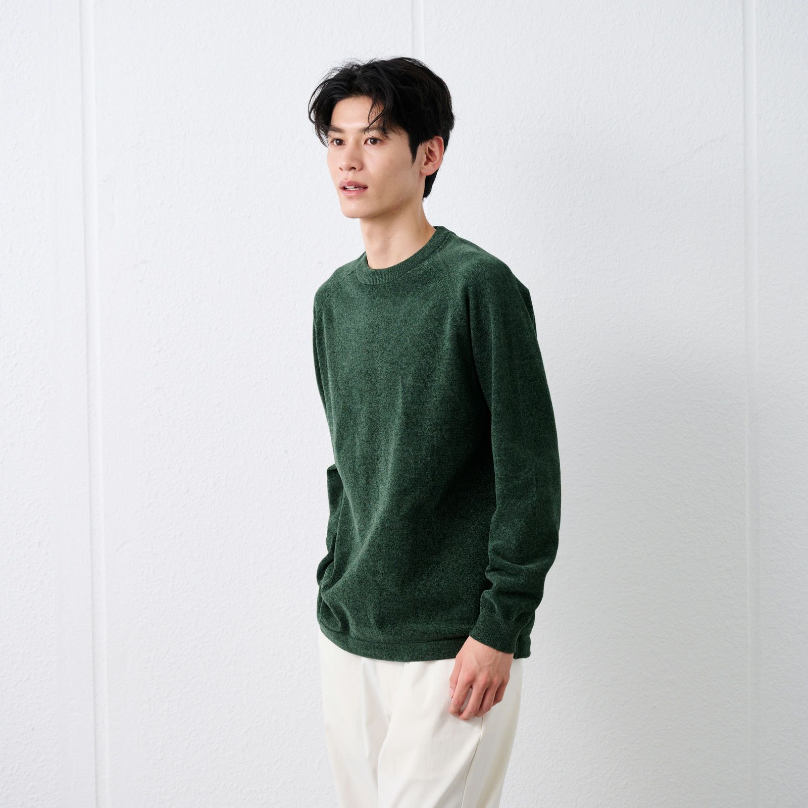 ハイゲージモール　モックネックプルオーバー