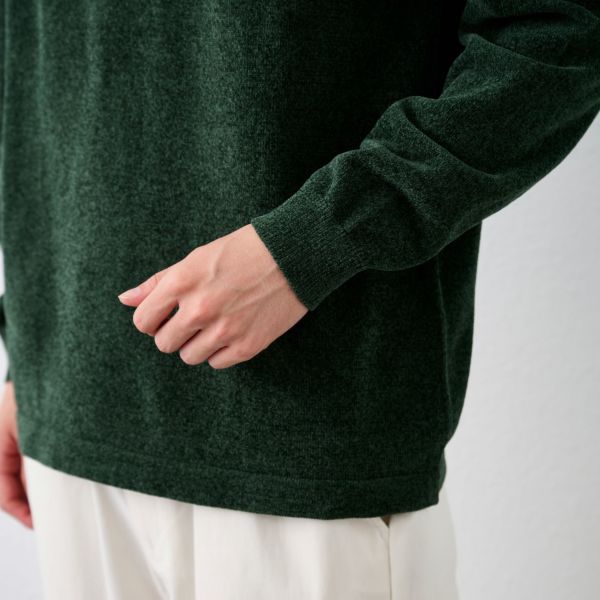 ハイゲージモール　モックネックプルオーバー