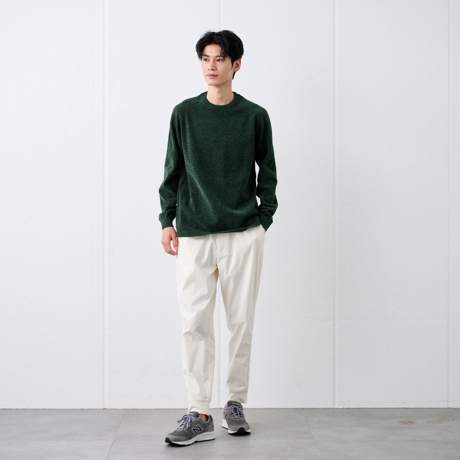 ハイゲージモール　モックネックプルオーバー