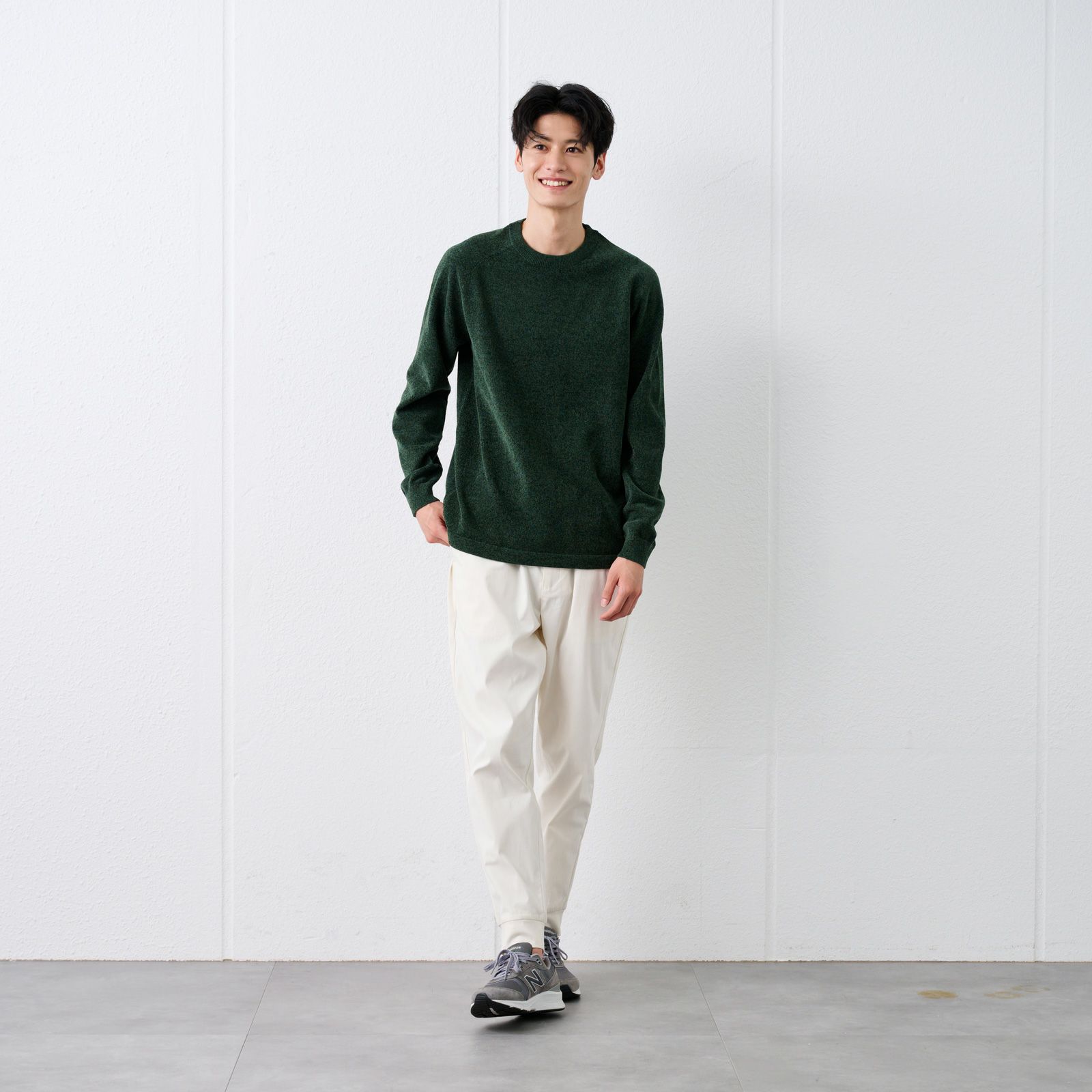 ハイゲージモール　モックネックプルオーバー