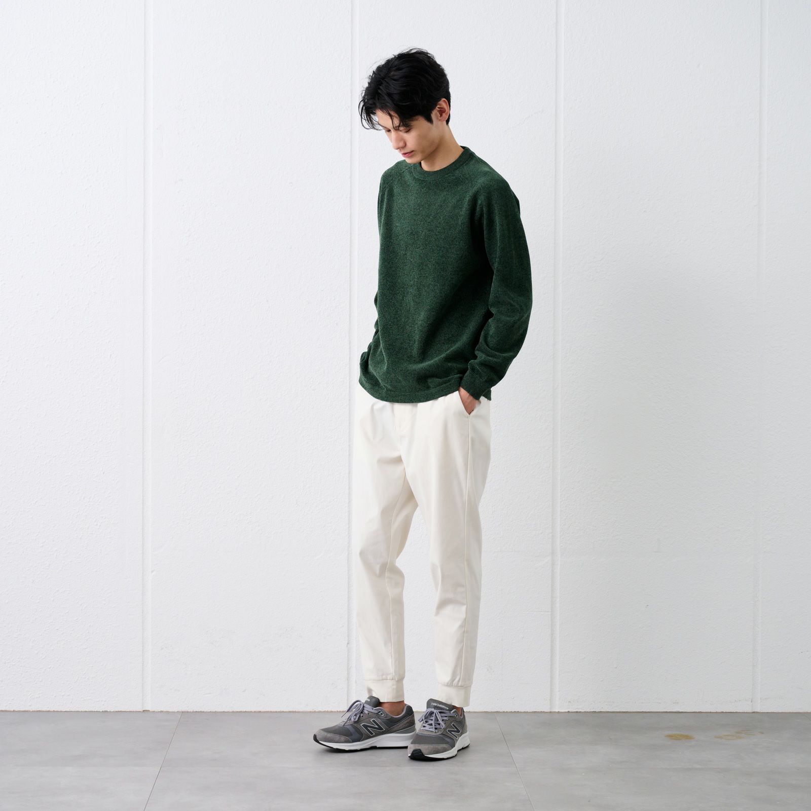 ハイゲージモール　モックネックプルオーバー