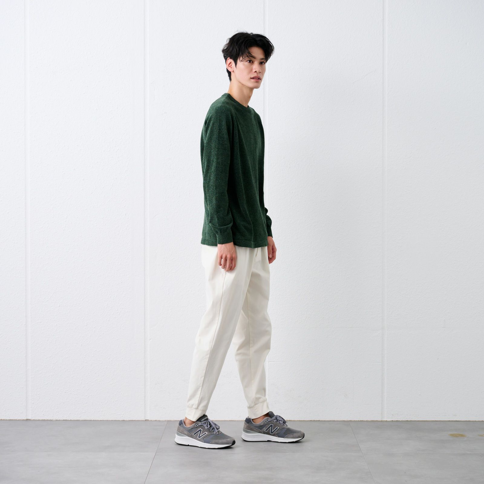 ハイゲージモール　モックネックプルオーバー