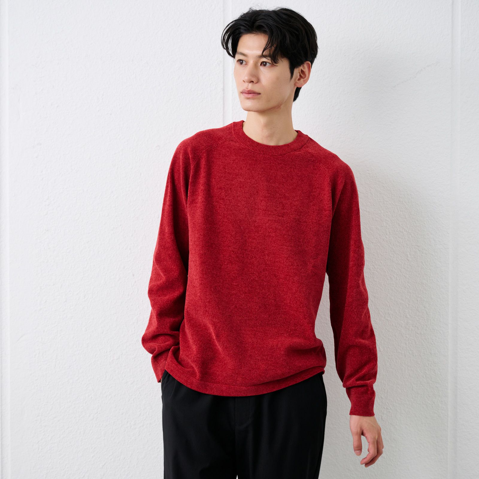 ハイゲージモール　モックネックプルオーバー