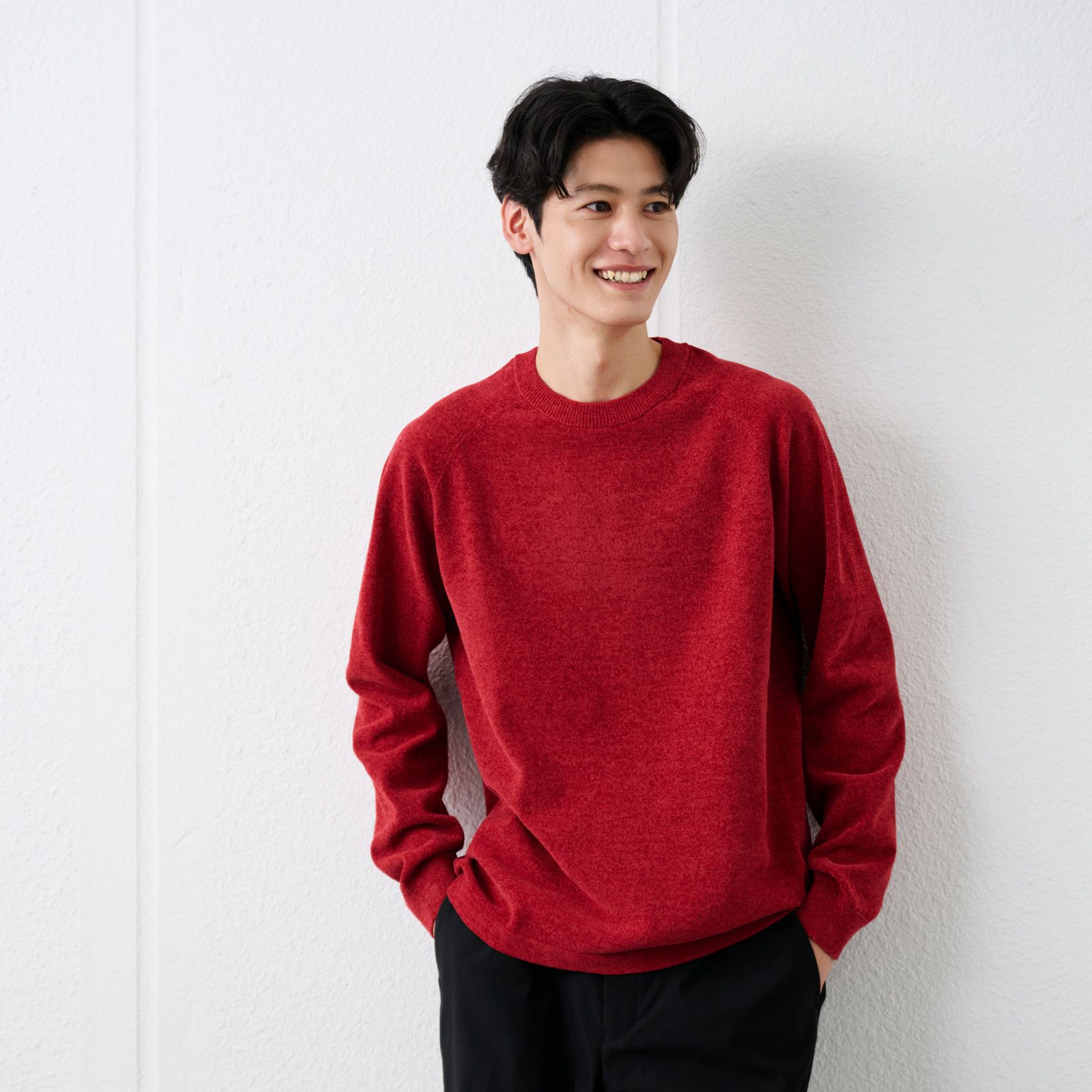 ハイゲージモール　モックネックプルオーバー