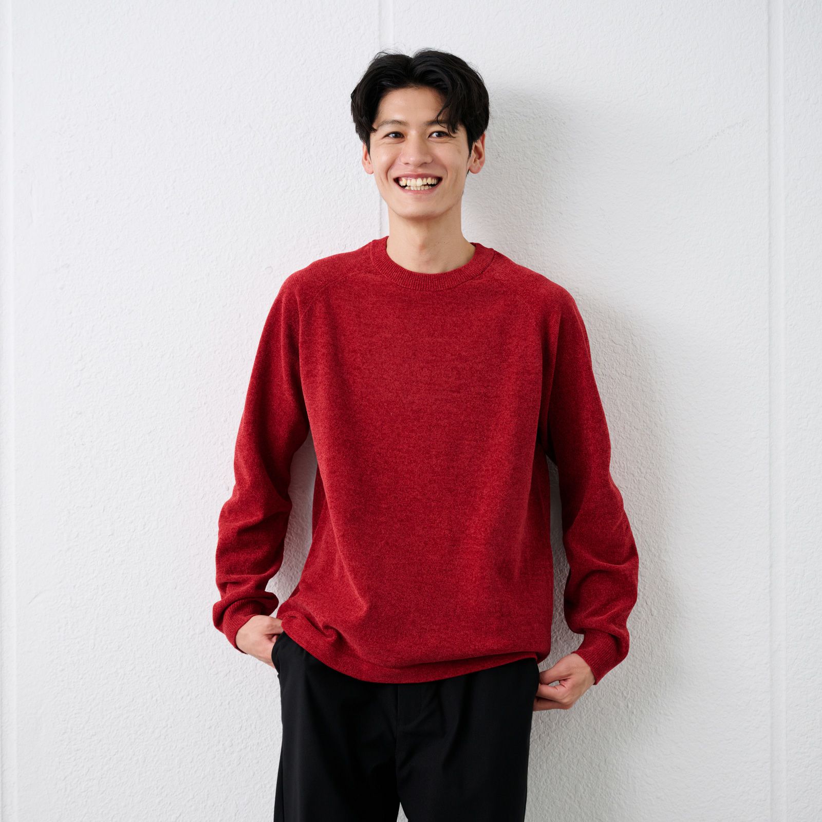 ハイゲージモール　モックネックプルオーバー